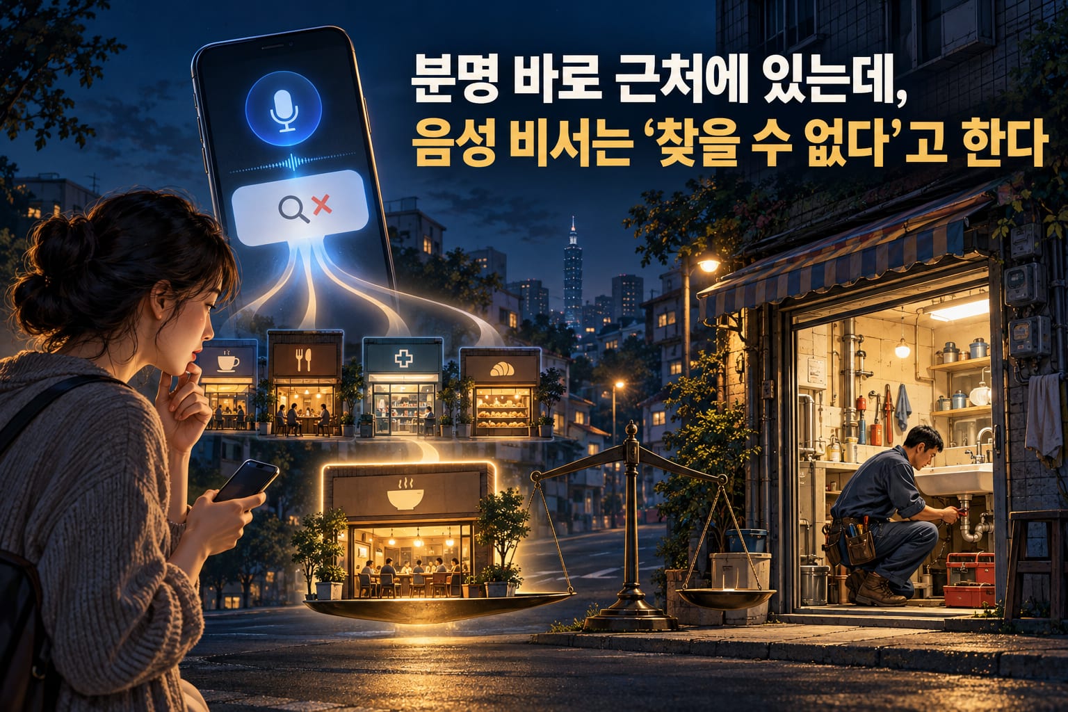 분명 바로 근처에 있는데, 음성 비서는 ‘찾을 수 없다’고 한다