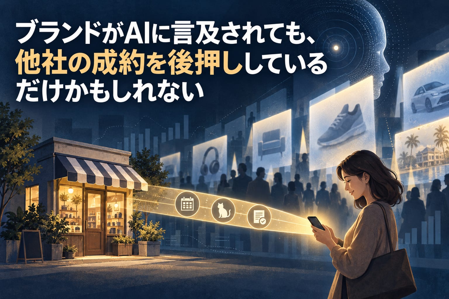 ブランドがAIに言及されても、他社の成約を後押ししているだけかもしれない