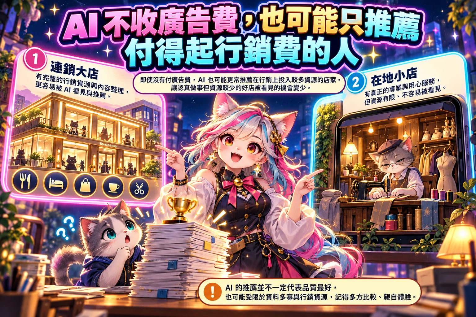 AI 不收廣告費,也可能只推薦付得起行銷費的人