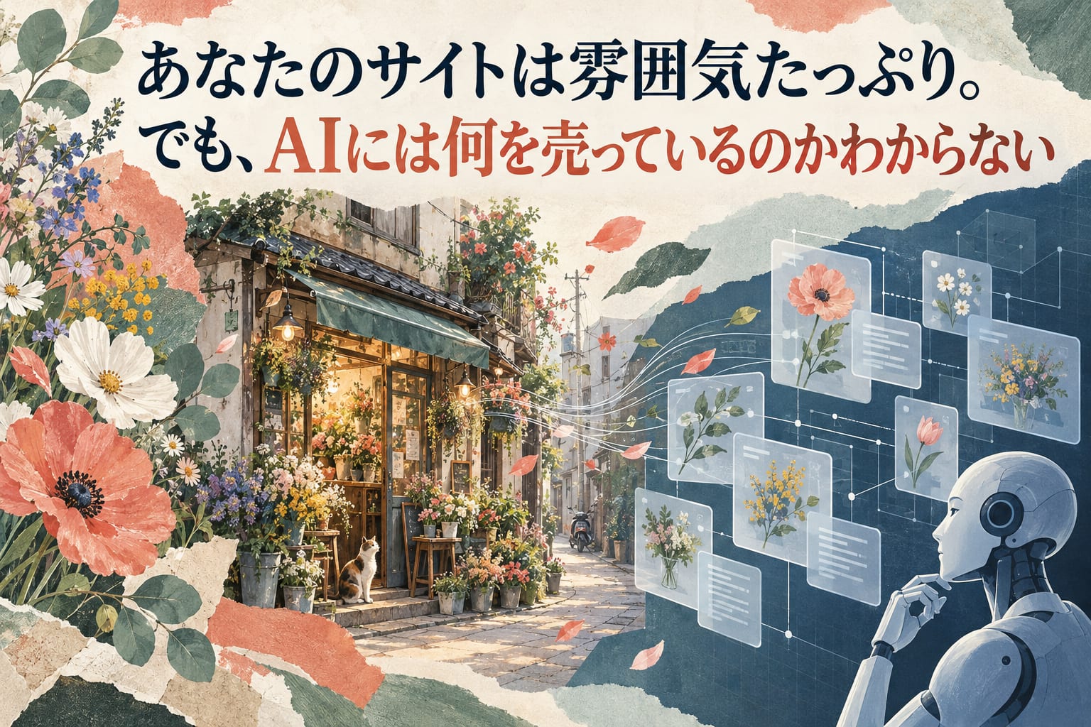 あなたのサイトは雰囲気たっぷり。でも、AIには何を売っているのかわからない