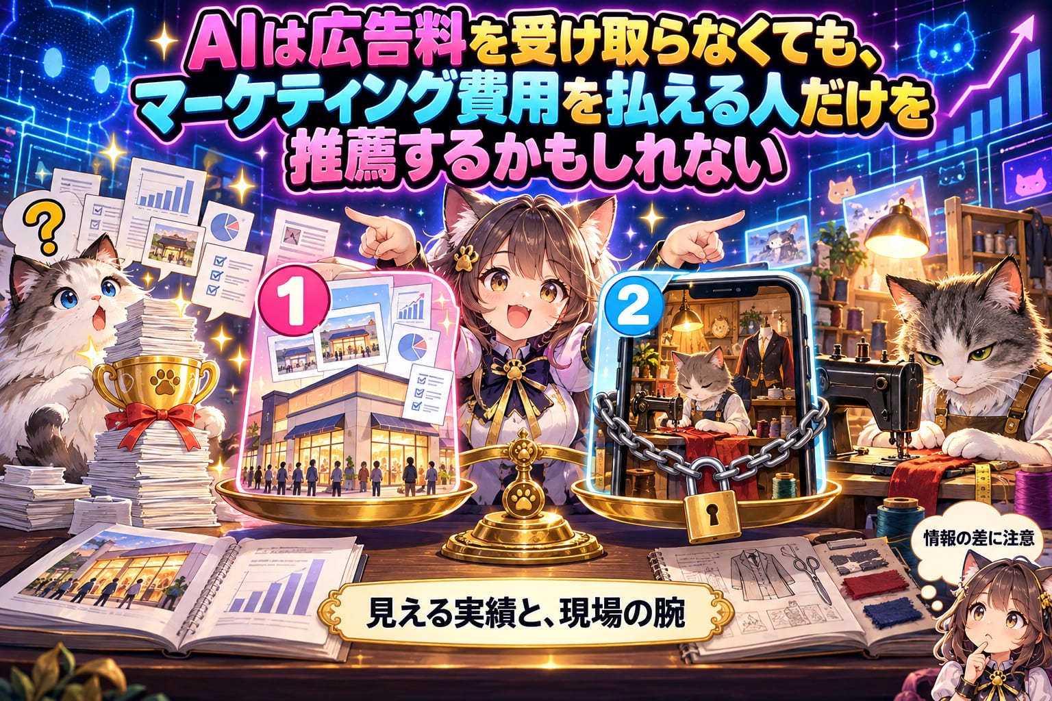 AIは広告料を受け取らなくても、マーケティング費用を払える人だけを推薦するかもしれない