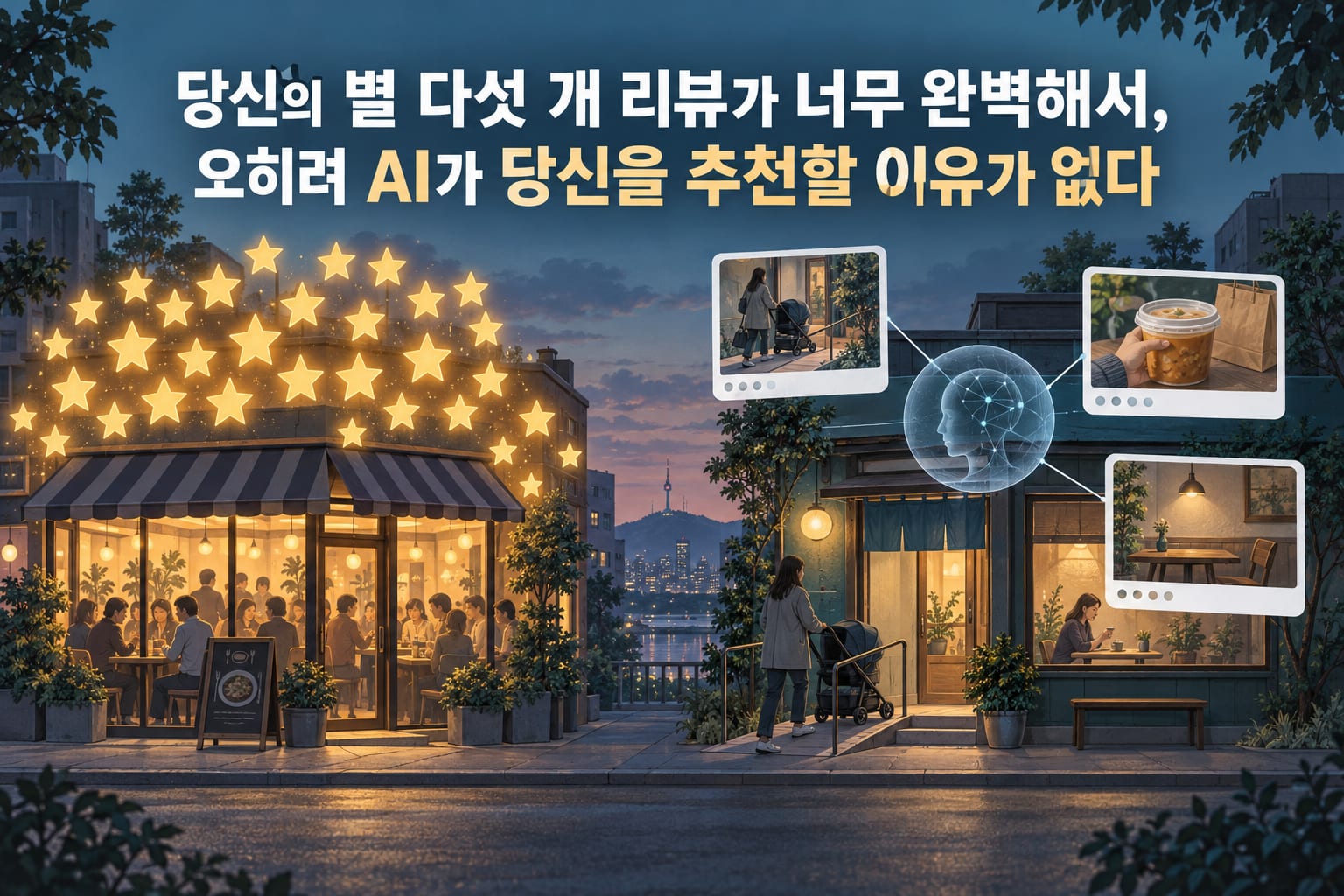 당신의 별 다섯 개 리뷰가 너무 완벽해서, 오히려 AI가 당신을 추천할 이유가 없다