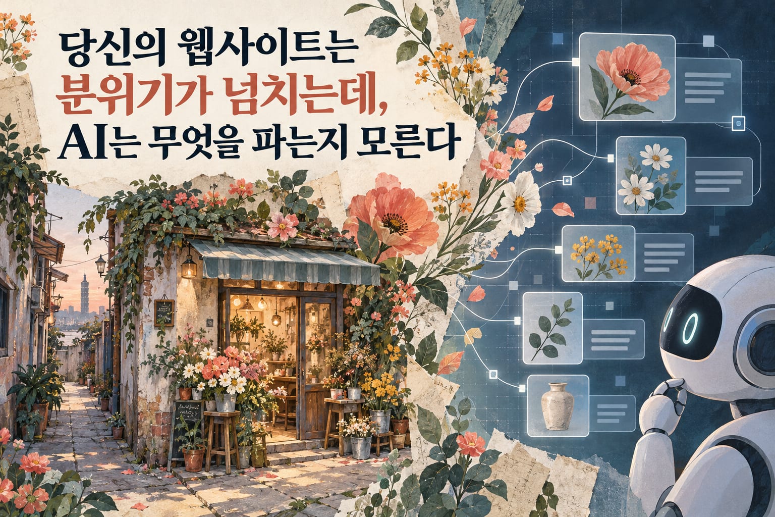 당신의 웹사이트는 분위기가 넘치는데, AI는 무엇을 파는지 모른다