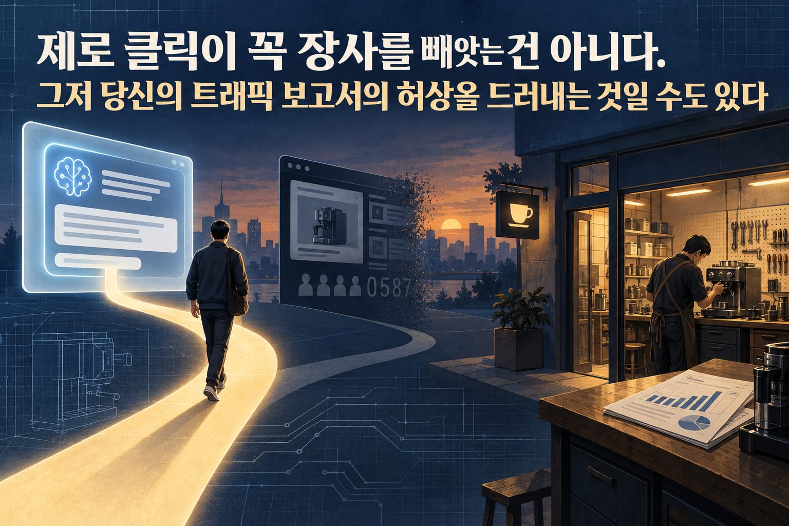 제로 클릭이 꼭 장사를 빼앗는 건 아니다. 그저 당신의 트래픽 보고서의 허상을 드러내는 것일 수도 있다